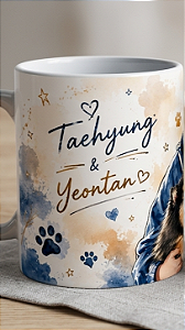 Caneca Tae e Yeontan Decorativa
