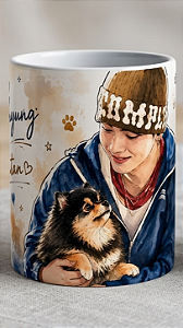 Caneca Tae e Yeontan Decorativa