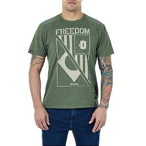 INVICTUS T-SHIRT FREEDOM FLAG VERDE MESCLA