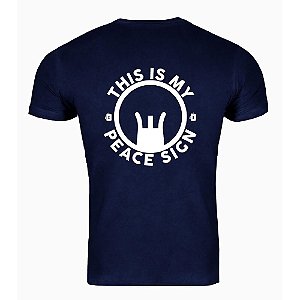T-SHIRT INVICTUS CONCEPT TOP PEACE SIGN MARINHO