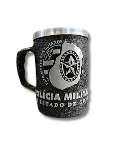 CANECA DE ALUMINIO PMGO - PRATA