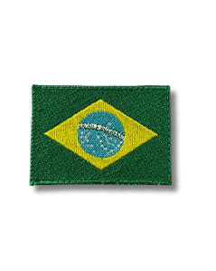 BANDEIRA DO BRASIL BORDADA COLORIDA (RUE)