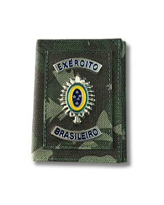 CARTEIRA CAMUFLADA BRASÃO DO EB METAL