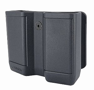 PORTA CARREGADOR DUPLO TAB LOCK PASSADOR - PRETO BÉLICA
