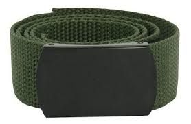 CINTO VERDE OLIVA COM FIVELA