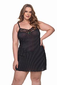 Camisola Plus Size Confortável Liganete e Renda - Encantadora 1480