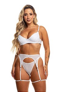 Conjunto Lingerie Ana (Branco), Ref: P05-1-A