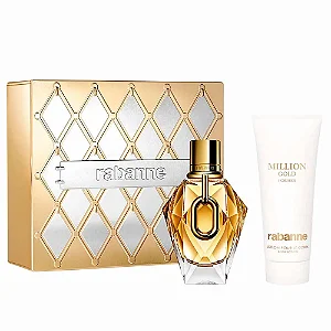 KIT COFFRET MILLION GOLD by RABANNE FEMININO Eau de Parfum - Edp 90ml + Body Lotion 100ml