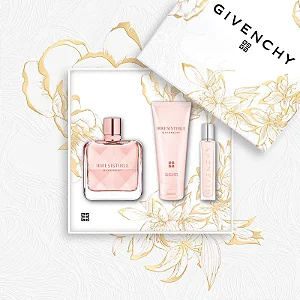 KIT COFFRET IRRESISTIBLE GIVENCHY FEMININO Eau de Parfum - EDP 80ml + TRAVEL SPRAY 12,5ml + THE BODY MILK 75ml
