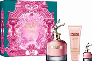 KIT COFFRET SCANDAL JEAN PAUL GALTIER FEMININO EAU de PARFUM - EDP 80ml + EDP VOYAGE 6ml + PERFUMED BODY LOTION 75ml
