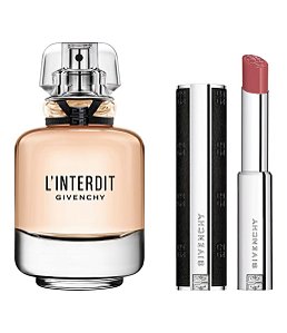 KIT COFFRET L'INTERDIT de GIVENCHY FEMININO Eau de Parfum - Eau de Parfum 80ml + Le Rouge Deep Velvet 2,7g