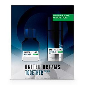 KIT UNITED DREAMS TOGETHER FOR HIM by BENETTON Eau de Toillete Masculino - EDT 100ml + DEO150ml