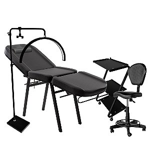 PEM 03 - Kit Promo Maca Estética Fixa Standart Mocho Luminária Led Meia Lua Carrinho