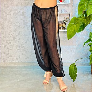[Encomenda 60 Dias uteis] Calça Aladdin Dança do Ventre Com Fenda