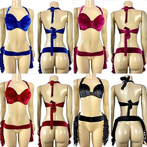 [Encomenda 30 Dias] Dança do Ventre Top e Cinto p/ Bordar Plus Size