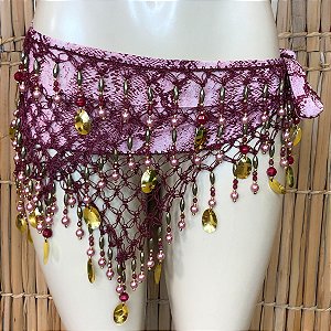 Dança do Ventre Lenço Cinto Quadril Luxo Lindos Detalhes - LQL 17