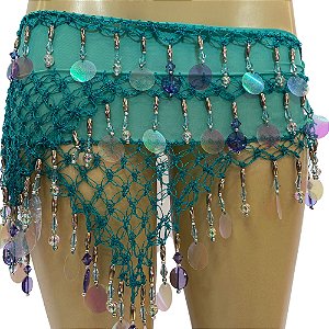 Dança do Ventre Lenço Cinto Quadril Luxo Lindos Detalhes LQL32