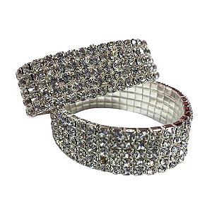 Pulseira Strass Com Cinco Camadas Luxuosa Dança do Ventre - AB17