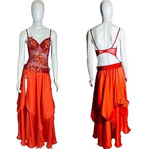 Dança do Ventre Traje Bordado Completo com Body M 44 Pronta Entrega - TC-BODY34