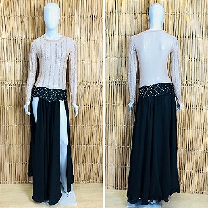 Dança do Ventre Traje Bordado Completo com Body - Pronta Entrega - TC-BODY75