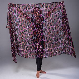 Véu de Chiffon Estampado Relevo Dança do Ventre - VEU-CHI-19