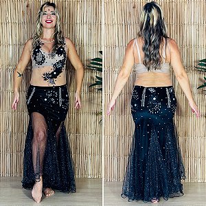 Dança do Ventre Traje Bordado Completo com Body - Pronta Entrega  - TC-BODY81