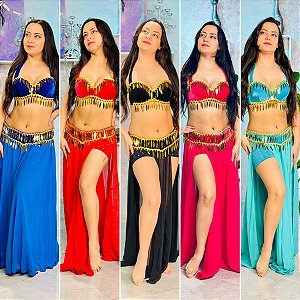 [Encomenda 30 Dias] Dança do Ventre Traje Completo Pastilhas - TB-E30D-54