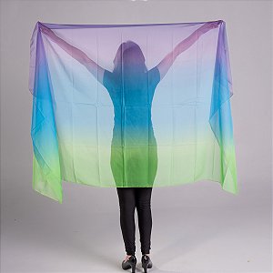 Véu de Chiffon Degradê Ultra Leve Dança do Ventre - VEU-CHI-33