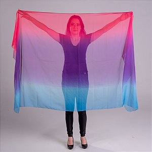 Véu de Chiffon Degradê Ultra Leve Dança do Ventre - VEU-CHI-34