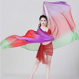 Véu de Chiffon Degradê Ultra Leve Dança do Ventre - VEU-CHI-35