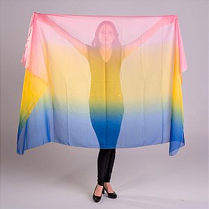 Véu de Chiffon Degradê Ultra Leve Dança do Ventre - VEU-CHI-38