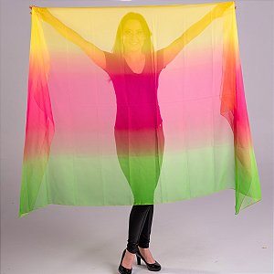 Véu de Chiffon Degradê Ultra Leve Dança do Ventre - VEU-CHI-40