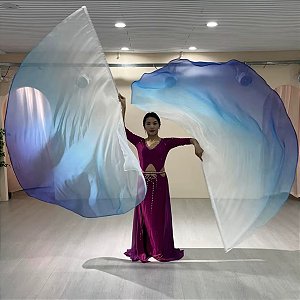 Bandeira Degradê Com Vareta Dança do Ventre - Pronta Entrega- BD-PE02