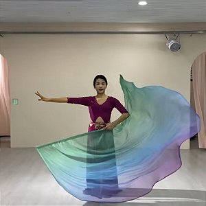 Bandeira Degradê Unidade Com Vareta Dança do Ventre - Pronta Entrega- BD-PE05