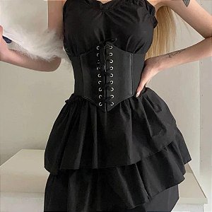 Corselet Cinto Corpete Espartilho Afina Cintura Elástico Para Dança Cigana - AB74