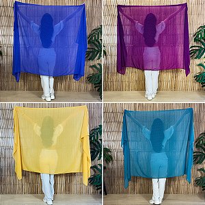 Véu de Chiffon Com Bolinha Dança do Ventre - VEU-CHI-41