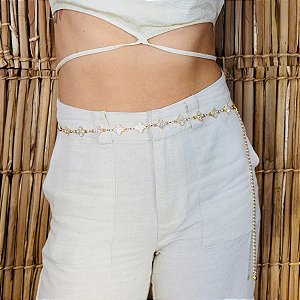 Cinto Corrente Estiloso Com Detalhes Brilhantes Dança do Ventre - CC-02