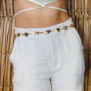 Cinto Corrente Estiloso com Detalhes em Coração Dança do Ventre - CC-03