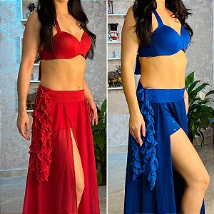 Dança do Ventre Top e Cinto p/ Bordar - Pronta Entrega- TCLPE-9