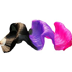 Véu Fan em Poliéster Unidade Leque Degrade Cores Dança do Ventre - VFAN-P10