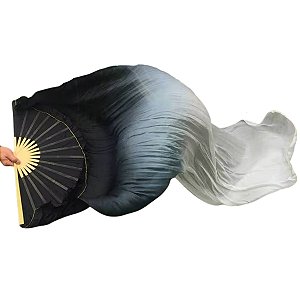 Véu Fan em Poliéster Unidade Leque Degrade Cores Dança do Ventre - VFAN-P11