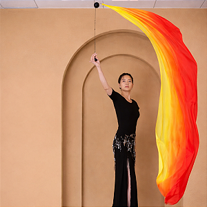 Véu Poi Unidade Poliester Degrade Cores Dança do Ventre - VEU-POI-P01