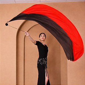 Véu Poi Unidade Poliester Degrade Cores Dança do Ventre - VEU-POI-P02