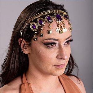 Tiara Testeira com Pedras Dança do Ventre/ Cigana/ Indiana - TTP-U