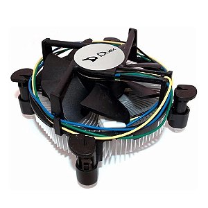 Cooler Para Processador Intel Duex, LGA 775 115X, Preto