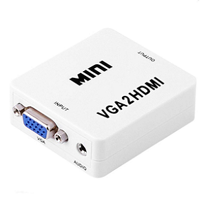 Adaptador Conversor VGA para HDMI com Audio P2, VGA2HDTV