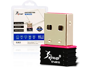 Adaptador Wifi Knup Wireless 2,4Ghz USB 2.0 150MBPs - KP-AW155