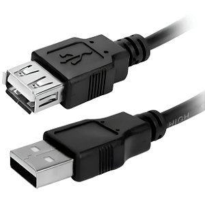 Cabo Extensor USB 2.0, LE803, Preto, 2 Metros