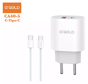 Carregador Celular Power Turbo, 40W, 15 PRO, Tipo C, Alfa Gold