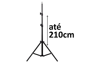 Tripé Metalico para Ringlight Estúdio Altura De Até 2,1 Metros - Hoopson